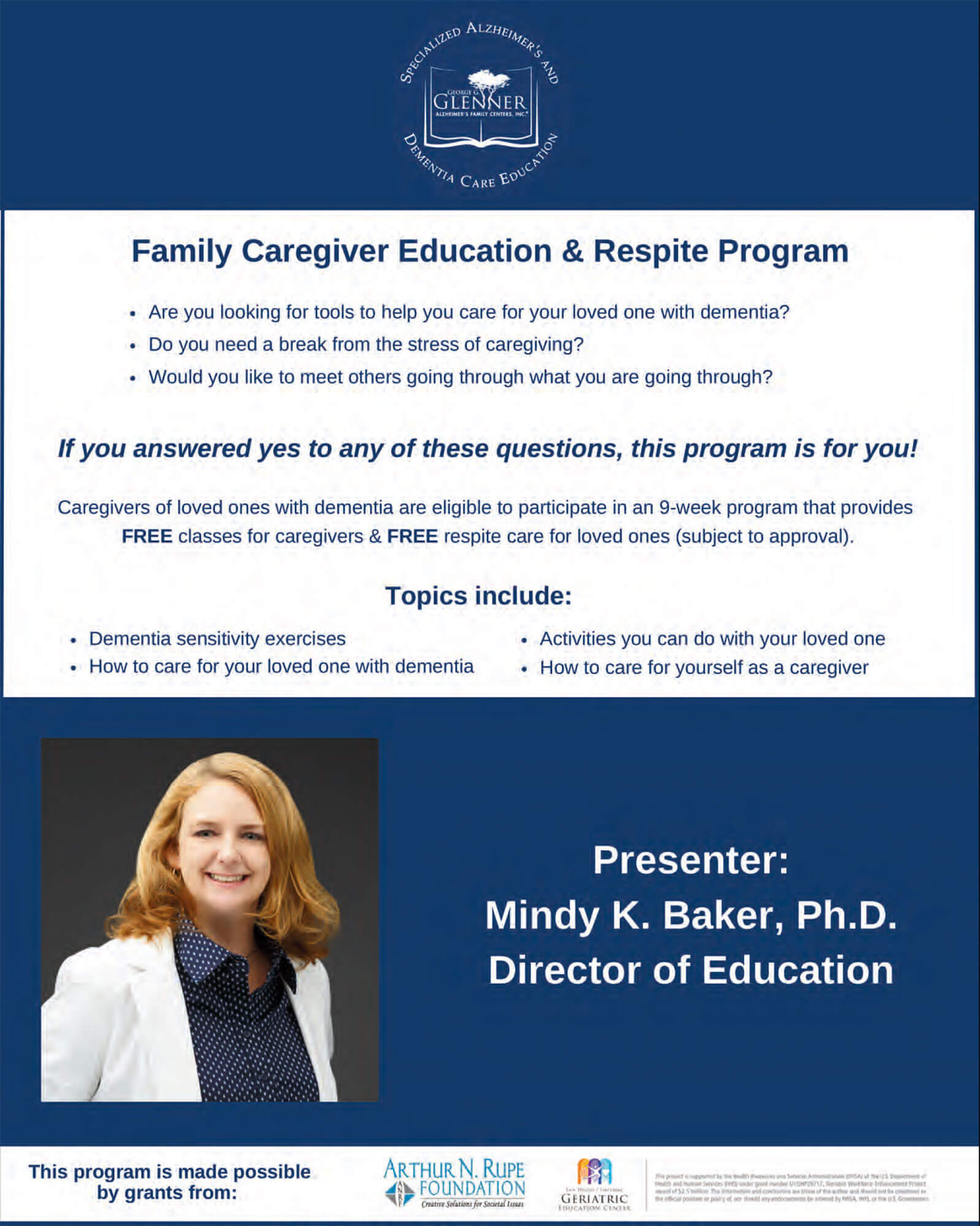 Family Caregiver Education & Respite Program