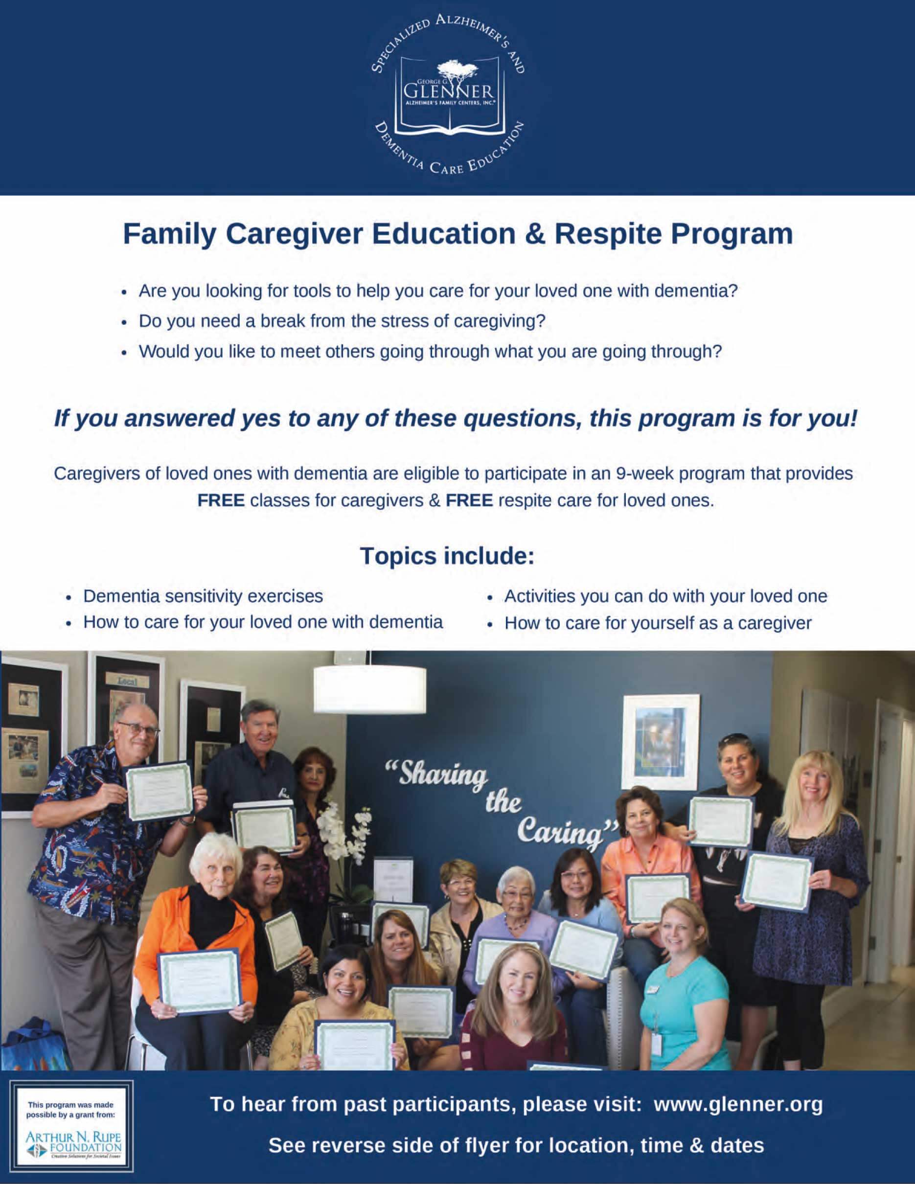 Family Caregiver Education & Respite Program