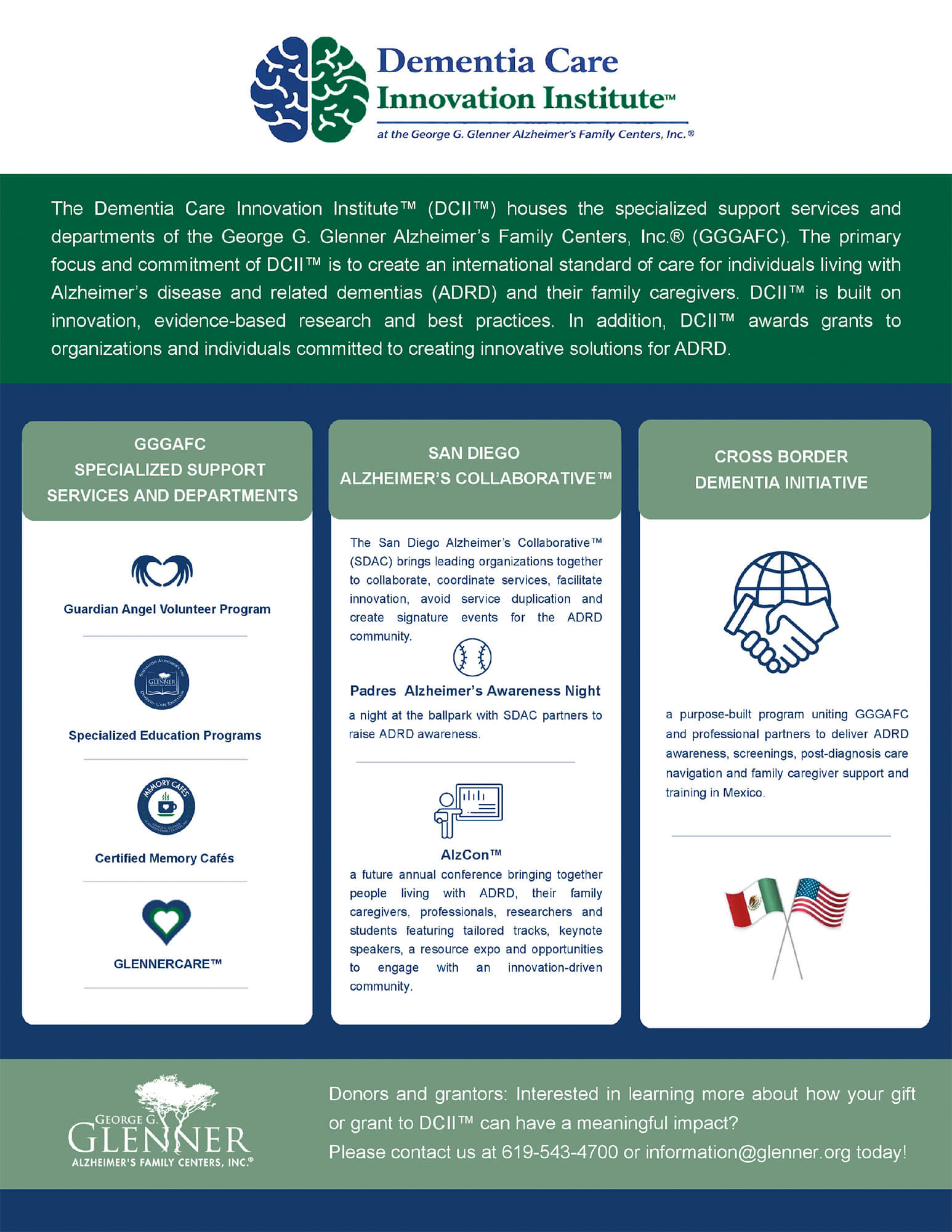 Dementia Care Innovation Institute Flyer page 1